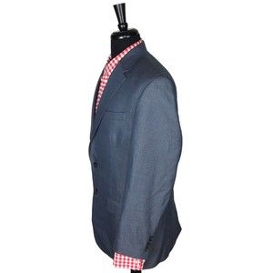 Ralph Lauren Blue Polyester Blend Sport Coat Blazer Jacket Men Size 40L